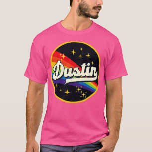 T-shirt Arc-en-ciel Dustin dans l'espace Style Vintage