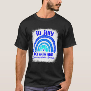 T-shirt Arc-En-Ciel En Juillet Nous Portons Blue Juvenile
