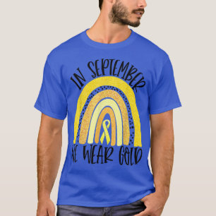 T-shirt Arc-en-ciel En Septembre Nous Portons Or Cancer En