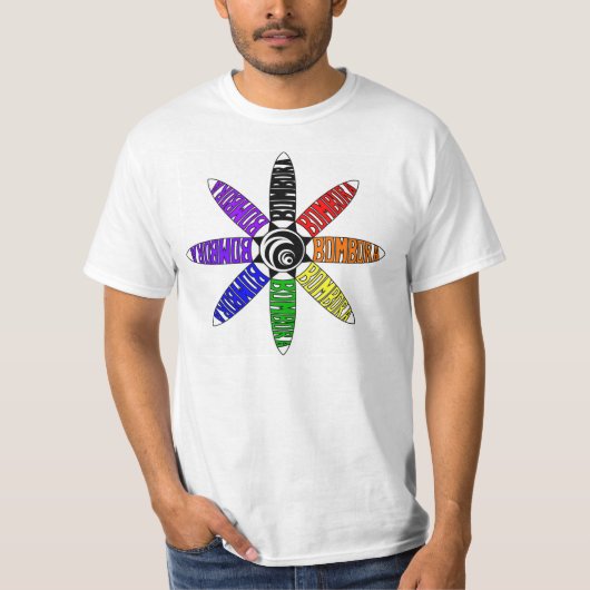 T-shirt Arc-en-ciel en spirale de Bombora (Devant)