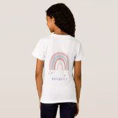 T-Shirt Arc-en-ciel et âge cardiaque dans le violet rose + (Dos entier)