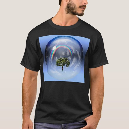 T-shirt Arc en ciel et arbre vert (Devant)
