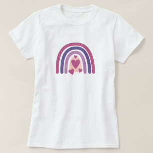 T-shirt Arc En Ciel Et Coeurs