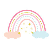 T-shirt Arc-en-ciel et nuages