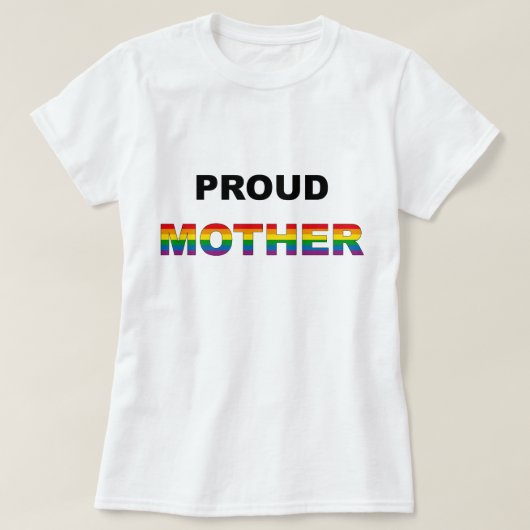T-shirt Arc-en-ciel fier LGBT de mère (Design devant)