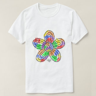 T-shirt arc-en-ciel (fleurs)