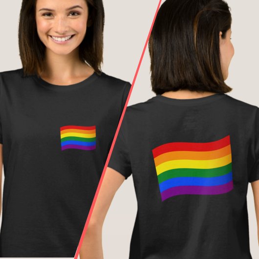 T-shirt Arc-en-ciel Gay pride LGBT LGBT avant/arrière