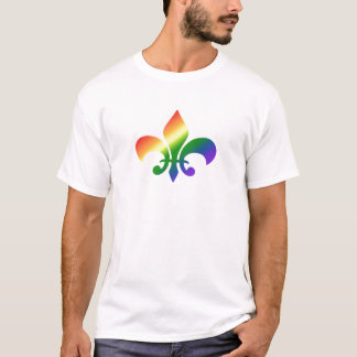 T-shirt Arc-en-ciel Gradient Fleur de Lis