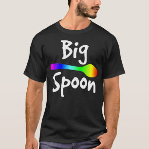 T-shirt Arc-en-ciel Grande cuillère petite cuillère corres