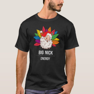 T-shirt Arc-en-ciel Grande Énergie Nick Santa Claus Clin