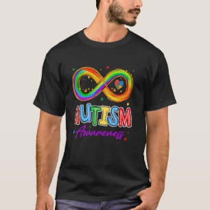 T-shirt Arc-en-ciel Infini Amour Autisme Neurodiversité Co