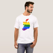 T-SHIRT ARC-EN-CIEL IRLANDE. PERSONNALISABLE : AJOUTEZ (Devant entier)