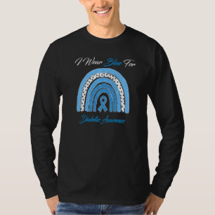 T-shirt Arc-en-ciel Je Porte Du Bleu Pour La Sensibilisati
