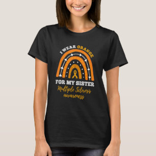 T-shirt Arc-en-ciel Je Porte Orange Pour Ma Soeur Scler Mu