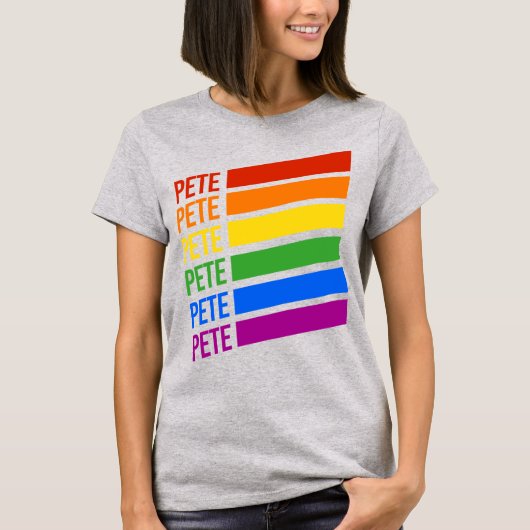T-shirt Arc-en-ciel LGBT de Pete (Devant)