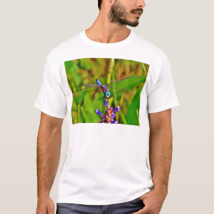 T-shirt Arc en ciel libellule et fleur