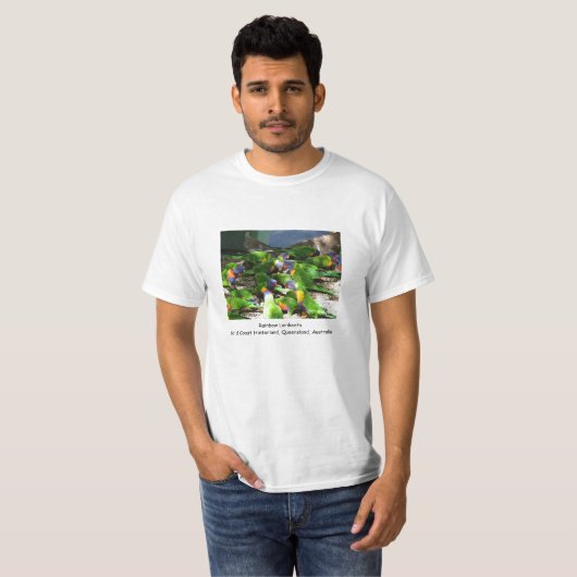 T-shirt Arc-en-ciel Lorikeets (Devant entier)