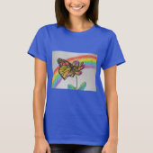 T-shirt Arc-en-ciel Monarque Papillon Peinture Femme T Che (Devant)