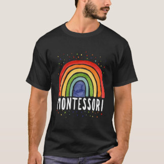 T-shirt Arc-en-ciel Montessori pour les enseignants Montes