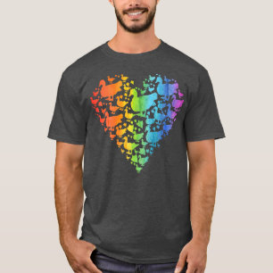 T-shirt Arc-en-ciel Muscovy Canard Coeur Amusant Fermier B