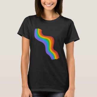 T-shirt Arc-en-ciel ondulé ROYGBIV Arc-en-ciel de fierté 2