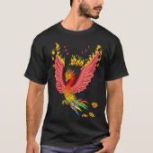 T-shirt Arc-en-ciel Phoenix Fire Bird (Devant)