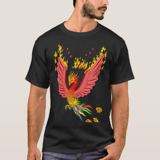T-shirt Arc-en-ciel Phoenix Fire Bird