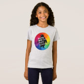 T-shirt Arc-en-ciel pingouin - Taille enfant, ajus (Devant entier)