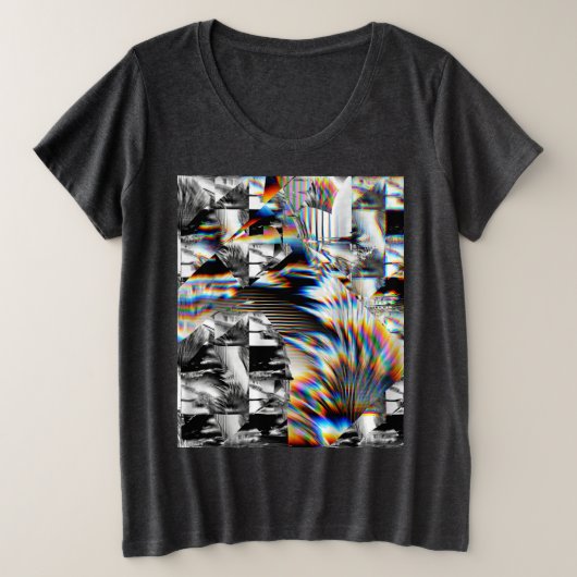 T-shirt Arc-en-ciel plus taille (Design devant)