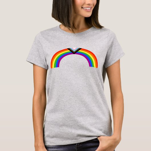 T-Shirt Arc-en-ciel Progress Pride (Devant)