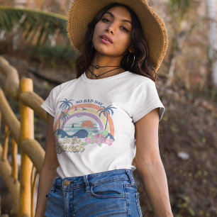 T-shirt Arc-en-ciel rétro et plage