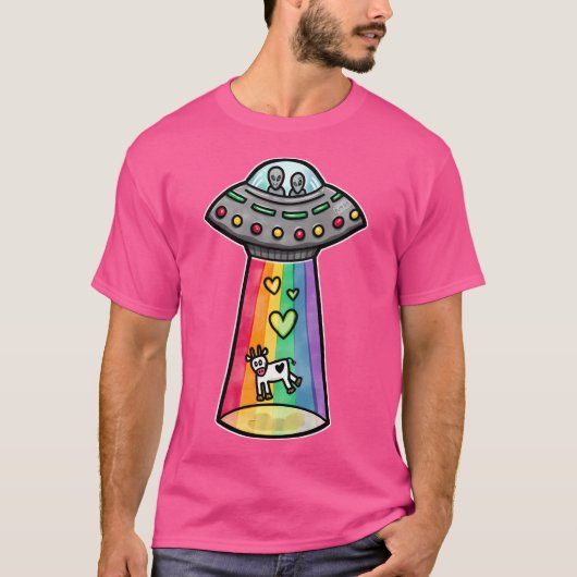 T-shirt Arc-en-ciel Ufo (Devant)
