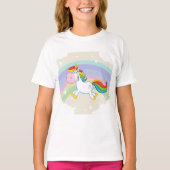 T-shirt arc-en-ciel Unicorn (Devant)