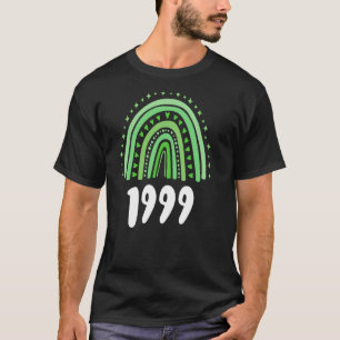 T-shirt Arc-En-Ciel Vert Année De Naissance 1999 Anniversa