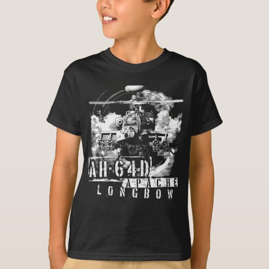 T-shirt Arc long Apache AH-64D (Devant)