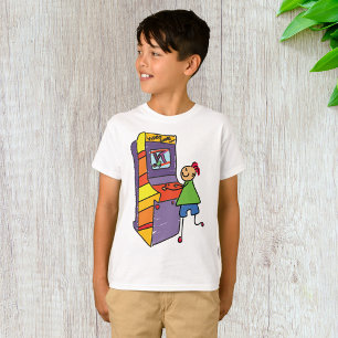 T-shirt Arcade Gamer Stick Figure Fun Vidéo Vintage jeu