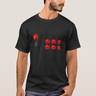 T-shirt Arcade Joystick 6 Bouton Vintage 1990 Jeu vidéo C