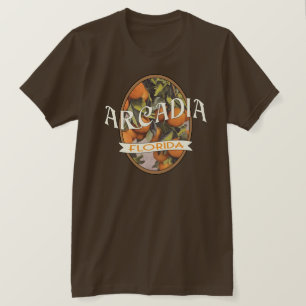 T-shirt Arcadia Floride oranger de style vintage