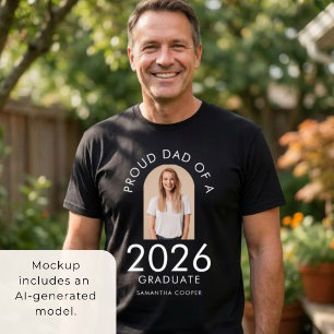T-shirt Arch Photo Fier papa de la promotion 2026