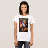 T-shirt Archangel Michael piétine Satan, Guido Reni (Devant entier)