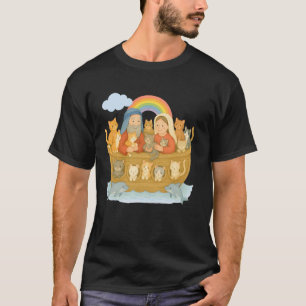 T-shirt Arche de Noé avec chats de religieux amateur de ch
