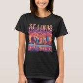 T-shirt Arche de St Louis Gateway Missouri Cityscape Skyli (Devant)