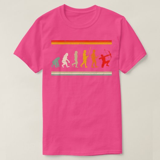 T-shirt Archer Evolution RetroArrow Bow Archery 1 (Design devant)