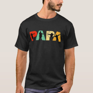 T-shirt Archer Papa Funny Papa Papa Archery Father Retro