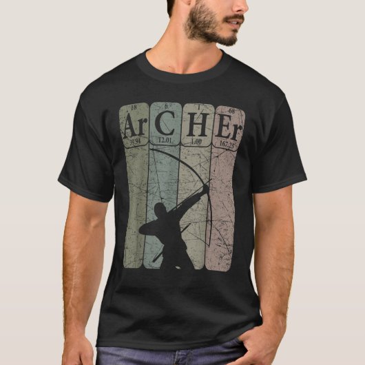 T-shirt Archer Tableau Périodique Eléments Chasse De Bow T (Devant)