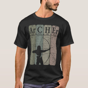 T-shirt Archer Tableau Périodique Eléments Chasse De Bow T