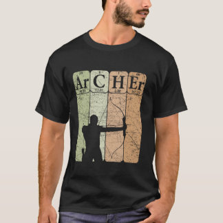 T-shirt Archer Tableau Périodique Eléments Chasse De Bow T