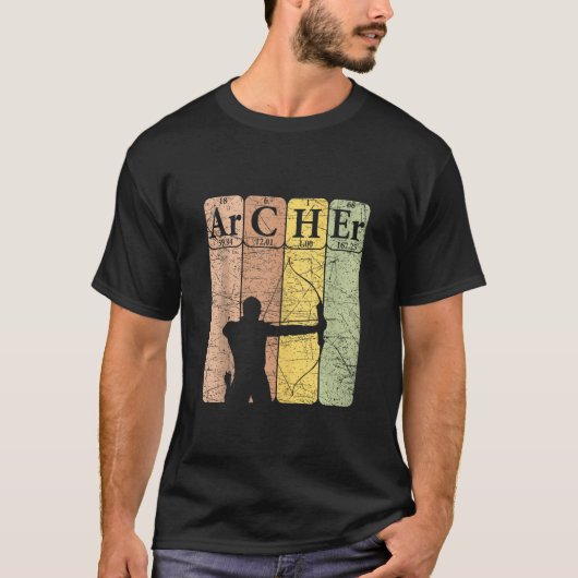 T-shirt Archer Tableau Périodique Eléments Chasse De Bow T (Devant)