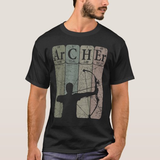 T-shirt Archer Tableau Périodique Eléments Chasse De Bow T (Devant)