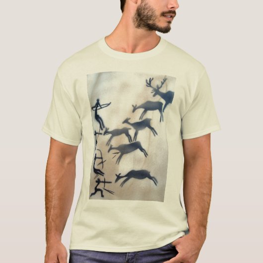 T-shirt Archers et cerfs communs de peinture de caverne (Devant)